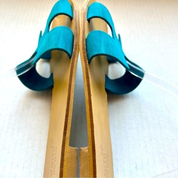 Yasemi Turquoise Teal Slip On Slide Flat H-Band Sandal Shoes Women’s EU 40 US 9 - Picture 4 of 15